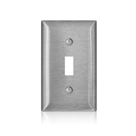 Leviton Leviton C-Series Satin Silver 1 gang Stainless Steel Toggle Wall Plate 1 pk 00SL1-000